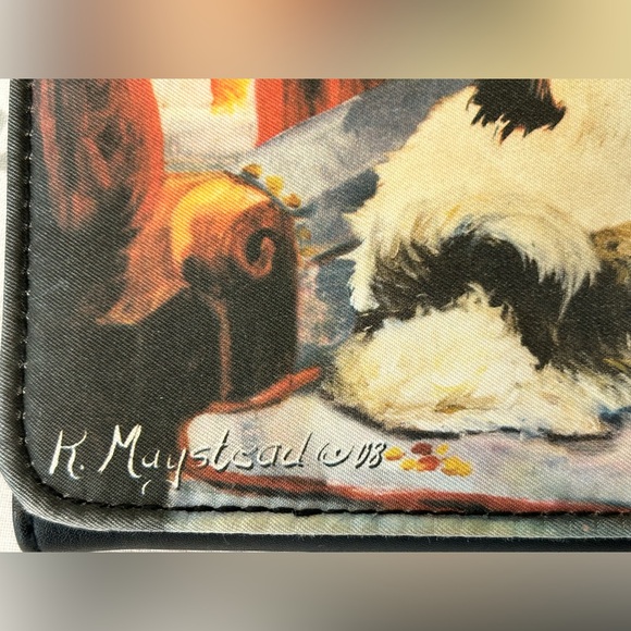 Shih Tzus on a chair checkbook wallet - great gift for dog, pet or animal lover! - Picture 3 of 15